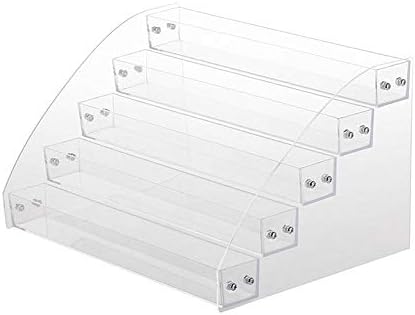 BE GOOD Acrylic Nail Polish Holder Sturdy Lipstick Display Rack Durable Nail Polish Organizer Shelves Clear Makeup Display Stand Rack 5 Layers