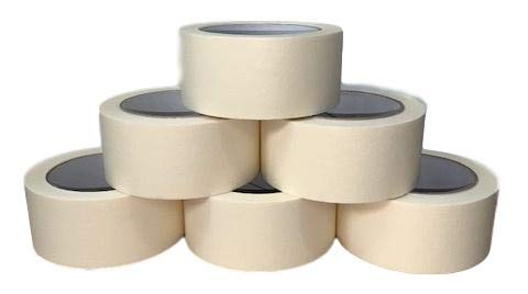 Packitsafe 12 Rolls 48mm x 50m Masking Tape DIY Painting Decorating Craft Sticky Tape Mask 48m 12