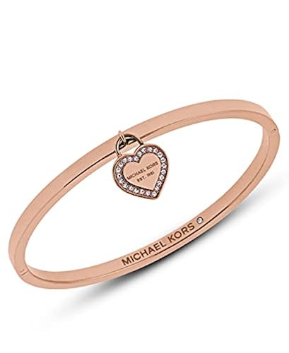 Michael Kors Women's Logo Rose Gold-Tone Bangle Bracelet (Model