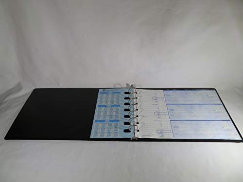 7 Ring Business Check Book Binder | Fits 600 Checks (200 Sheets 9"x13" 3 Checks Per Page) | with 6Year Calender | Professional Look! by Executive Supplies