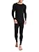 David Archy Men’s Ultra Soft Warm Stretchy Cotton Fleece Lined Base Layer Top & Bottom Thermal Set Long John with Flythumb 3