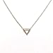 flowers and fruits Delicate Triangle Necklace, Sterling Silver Dainty Chain, Layered necklce