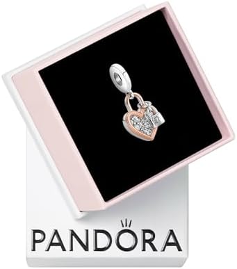 Amazon.com: PANDORA Two-tone Key, Padlock & Heart Triple Dangle