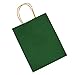 bagmad 100 Pack 8x4.75x10 Inch Medium Green Gift Paper Bags with Handles Bulk, Kraft Bags, Craft Grocery Shopping Retail Party Favors Wedding Business Sacks (Dark Green, 100pcs)