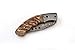 GladiatorsGuild 5079 Custom Damascus Steel Folding Pocket Knife with Sheath Cool Camping Knife for men Unique Damascus Blade Pattern 5079 (Ram)