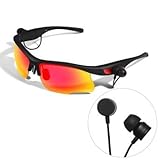 WoSportsÂ® S6 Smart Sunglasses Wireless Bluetooth 4.0 Stereo Headset Headphone Polarized Glasses, Hand-free Phone Answer/Call Music Function with Smarthpone Iphone5s, 6 plus Samsung for Riding Driving Fishing Running Golf and All Outdoor Activities - Black