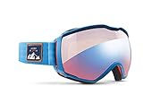 Julbo Aerospace Photochromic Snow Goggles with Ultra Venting Superflow Technology No Fogging - Zebra Light Red - Blue/Red