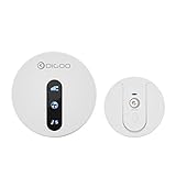 DIGOO DG-SD10 Transmitter Self-powered Waterproof Doorbell，Unique Sliding Button 58 Melodies 4 Levels Volume Adjustment Door Bell White