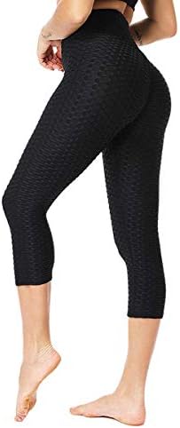 Women's High Waist Capri Leggings Yoga Pants Tummy Control Slimming Booty Workout Running Butt Lift Tights