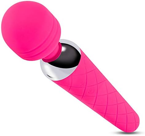 Handheld Wand Massager with 10 Speeds Personal Rechargeable Massager for Therapeutic Muscle Aches, Neck Back,Body Pain