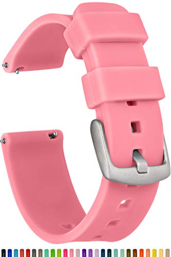 GadgetWraps 20mm Gizmo Watch Silicone Watch Band Strap with Quick Release Pins - Compatible with Gizmo Watch, Samsung, Pebble - 20mm Quick Release Watch Band (Pink Glow, 20mm)