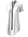 AMORE ALLFY Women's Soft Drape Cardigan Short Sleeve White XX-Large