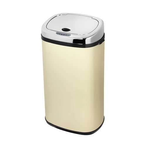 MORPHY RICHARDS 42L CREAM SQUARE TOUCHLESS AUTOMATIC SENSOR WASTE BIN DUSTBIN