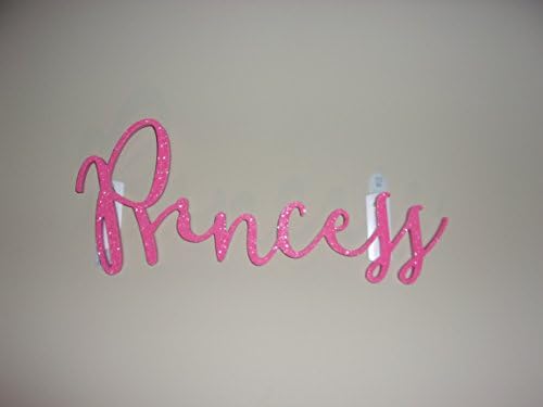 Sparkling Pink Princess Wall Banner Sign Decal Wood Cursive