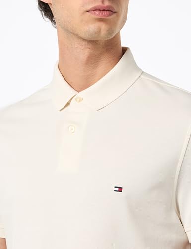 Polo de Manga Corta Hombre Regular Fit con Botones, Marfil (Ivory Petal), M