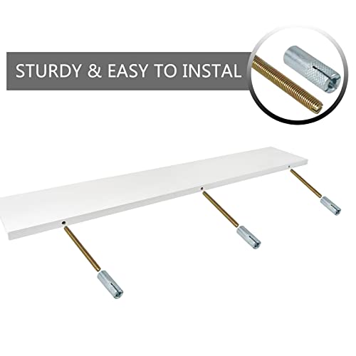 Long Floating Shelf 36 Inch White Floating Shelf for Wall, Durable