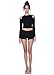 HIKA Women's Fashion Long sleeve Stretchy Off-shoulder Crop Top Medium Black