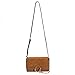 GEMATE  Women's Genuine Leather Chain Nubuck Flap Shoulder Bag (camel) 