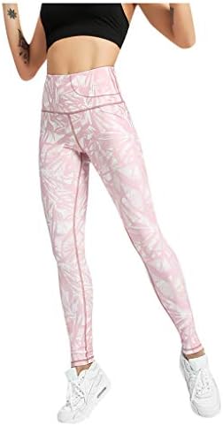 CUTUDE Womens Athletic Sport Yoga Pants Printed Workout Hip High Waist Leggings Fitness Workout Tights