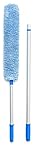 Professional Telescoping Microfiber Cleaning Duster By Praity - Sturdy Extendable Pole Aluminum High Reach Duster - Eco-Friendly & Machine Washable - Ideal For Ceilings, Ceiling Fans, TVs & Bookcases