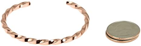 Twisted Copper Cuff Bracelet by John S Brana Handmade Jewelry 100% Solid Uncoated Copper