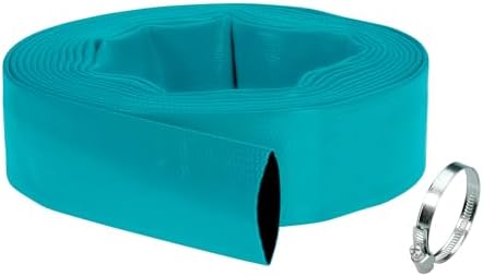 Conjunto de mangueiras planas de 38 mm (1 1/2 polegada): Mangueira de água flexível, conjunto de mangueiras de bomba submersível, clampada, resistência de pressão de 5 bar, 10 m (5005-20)