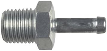 1/4 NPT to 1/4 Hose Barb Adapter Fitting Bare Aluminum, 250NPTM250HBSS