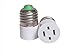 (2pack) E26/E27 3 Prong Light Socket to Plug Adapter,Outlet Plug Converter Adapter 3 Prong Type A Outlet screw in adapter Type A Outlet converter E26/E27 Light Socket Adapter