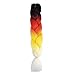 SONNET Synthetic Braiding Hair 3bundles/lot 300g Ombre Jumbo Braids Hair Extension Kanekalon Fiber for Box Twist Braiding(Black/Red/Yellow/White)
