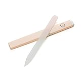 Professional Crystal Glass Nail File With Protective Case By Malva Belle | For Natural and Acrylic Nails | Manicure & Pedicure, Double-Sided Nonporous Surface With Everlasting Durability - Mint Green