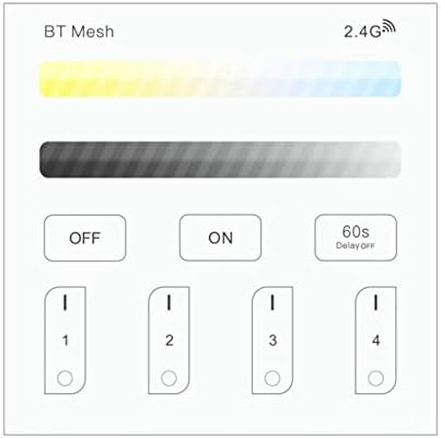 DAYUANDIAN Bluetooth Mesh Smart Touch Panel Remote Controller for Led Ceiling Light Control