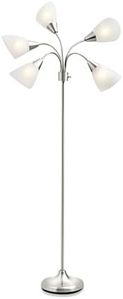 5-Light Floor Lamp with CFL Bulbs with 4-way switch