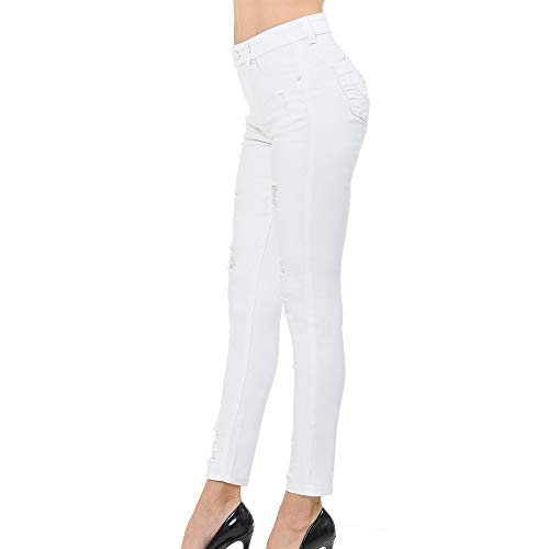 Wax Denim Women's Juniors PushUp HighRise Destructed Skinny In True
