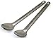 Lot of 2 Titanium Long Handle Spoons Outdoor Ultralight Portable Stirring/Mixing Cookware w. Polished Bowl Campfire Flatware for Kitchen Camping Backpacking Hiking Traveling 2 pcs Set w. Storage Bagthumb 3