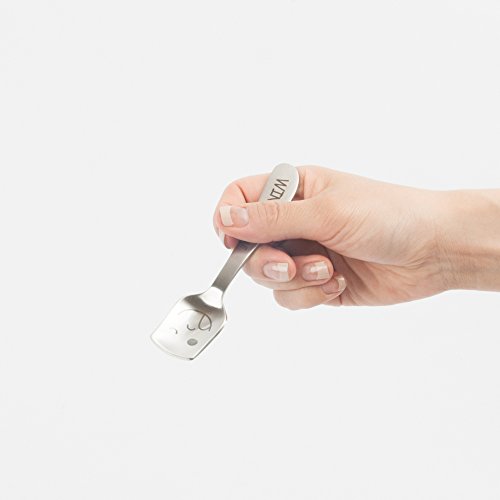 Winking Smile Stainless Steel mini spoon fork squarespoon 6 Pieces