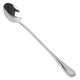 Iced Tea Spoon,MCIRCO 12-Piece Long Handle Spoon,Ice Cream Spoon,Coffee Spoon,Stainless Steel Cocktail Stirring Spoons,7.6 Inch