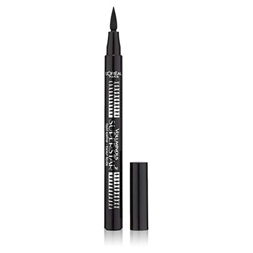 L’OREAL PARIS VOLUMINOUS SUPERSTAR LIQUID EYELINER PEN, BLACK [202] 0.056 OZ (PACK OF 2)