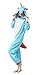 OLadydress Unisex Unicorn Costumes Pyjamas, Adult Women Men Animal Cosplay Onesie Blue Small