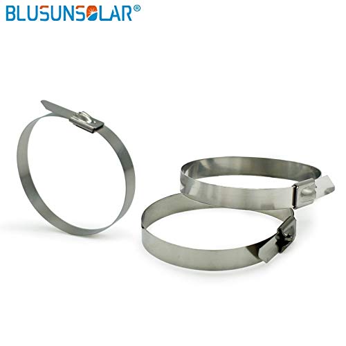 1000pcs 7.9mm150mm hanroot stainless steel cable ties clumps and self-locking cable ties - Thumbnail 3