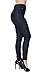 UNIQUE STYLES ASFOOR Womens Stretch Jeggings High Waist Jean Look Leggings Slim Fit with Pockets Plus Size Stretch Pants Navy Blue