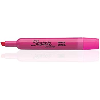 Sharpie 25009 Sanford Brands Tank Highlighters, Chisel Tip, Fluorescent Pink, 12-Count