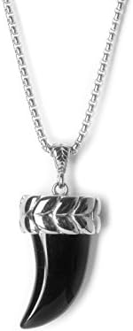 ZENGER Tiger's Tooth Pendant Necklace (Black)