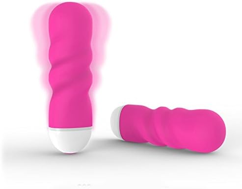 Bombomda Spiral Shape Vibrating Wand Massager - Magnetic Port Rechargeable Waterproof Silicone 8 Vibration Modes Handheld Wand Quiet Yet Body Massage for Women, Ladies or Couples (Purple)