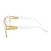 MEETSUN Vintage Square Aviator Sunglasses for Men Classic Retro Large Frame Sun Glasses (Clear Frame, 68)