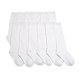 Angelina Dozen-Pack Cotton Knee High Socks, #3102_WhiteXL