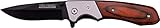 TAC Force TF-469 Gentleman's Assisted Opening Folding Knife, Black Straight Edge Blade, Brown Pakkawood Handle, 4-Inch Closed
