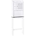 Best Choice Products Wooden Modern Contemporary Over-The-Toilet Space Saver Organization Storage Cabinet for Home, Bathroom w/Adjustable Shelves, Cubby, Framed Door Panel, White
