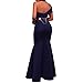 SEBOWEL Women's Sexy One Shoulder Ruffles Mermaid Gown Maxi Evening Party Dress