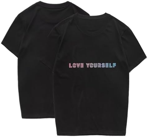 Jungkook Golden Tshirt, K-pop Merch Cotton Tee Shirt for Fans