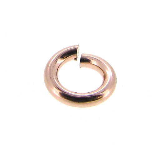 10 pcs 14K Rose Gold Filled 4mm Round Open Jump Rings 20 Gauge / 0.8mm Wire / Connector / Findings / Rose Gold